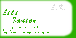 lili kantor business card